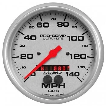 AutoMeter 4481 5 in. GPS Speedometer, 0-140 MPH, Ultra Lite, Silver - Image 1 of 1