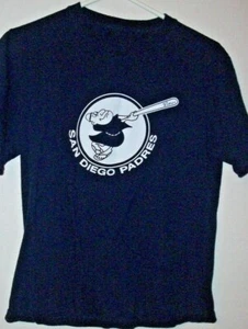  San diego Padres Unisex T shirt small navy SD on back see measurement - Picture 1 of 12