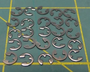 (25) Rotor Clip E-9SS E-Style Retaining Ring Stainless Steel PH15-7Mo 3/32" Dia - Picture 1 of 4