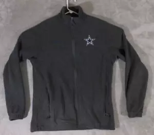 Dallas Cowboys Columbia Sweater Men's Small Long Sleeve Full Zip Fleece Gray - Picture 1 of 10