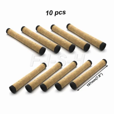 10 Pieces 7.7" Composite Cork Spinning Rod Handles for Rod Building Repair Grip - Image 1 of 4