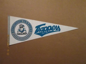 PCL Edmonton Trappers Vintage Defunct Circa 1990's Team Logo Baseball Wimpel - Bild 1 von 1