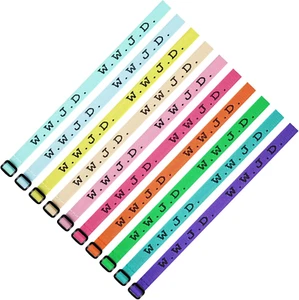 40 Pcs WWJD Bracelets What Would Jesus Do Religious Christian/ Friendship Bracel - Picture 1 of 12