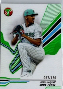 2024 Topps Pristine Green Refractor #108 Eury Perez /150 Marlins - Picture 1 of 2