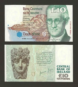 IRELAND 10 Pounds 1997, (04.12.97) P-76b, Original UNC Grade, Natural Wavy Paper - Picture 1 of 1