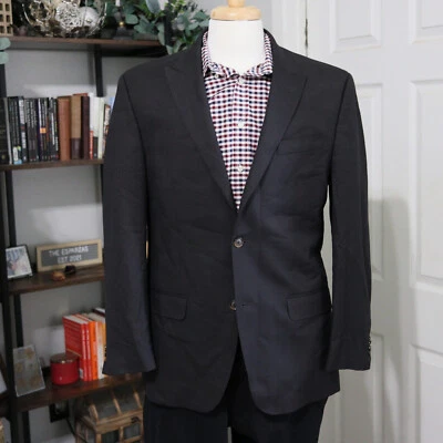 Abrigo Blazer Deportivo Para Hombre Sean John Dos Botones Marrón Cuadros Pico Mezcla de Poli 40R Foto 1 de 4