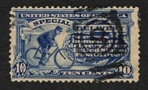 US 1902 #E6 Special Delivery 10c Ultra Messenger on Bicycle VF Used - Picture 1 of 2