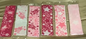 Head Hair Band NIP of 6 Assorted Colors and Patterns Stars ⭐️ Butterflies Pink - Picture 1 of 3