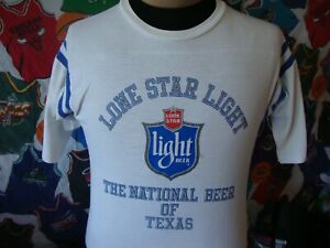 Vintage 80s Lone Star Light Beer Texas T Shirt M 