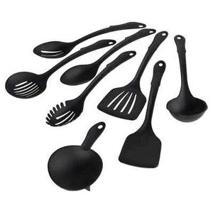 8 Pc Kitchen Utensil Set, Spatula, Slotted Spoon Ladle and Pasta Cooking Tools - Picture 1 of 3