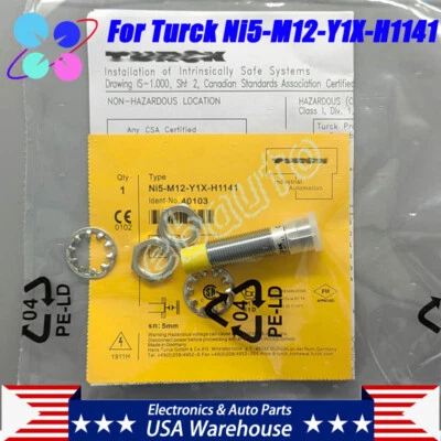 Ni5M12Y1XH1141 For TURCK Proximity Switch Ni5-M12-Y1X-H1141 Proximity Sensor - Image 1 of 4
