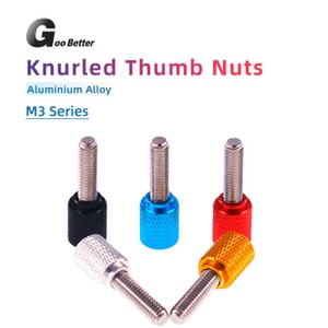 M3 Knurled Thumb Screws Bolts Aluminium & Stainless Steel Hand Grip Knob Screw - Picture 1 of 10