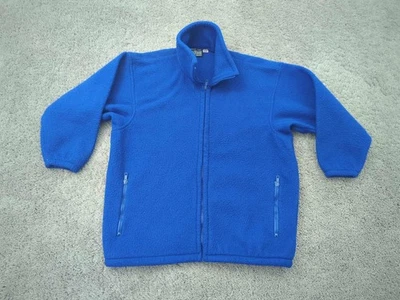 Chaqueta polar vintage de Malden para hombre azul medio cremallera completa hecha en EE. UU. Foto 1 de 4