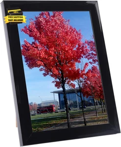 5X7 Inch Picture Frame Black, Display Pictures 5X7 Document Certificate Frame, W - Picture 1 of 8