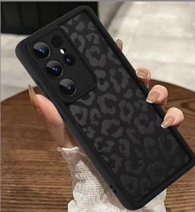 Funda para teléfono Mowime Samsung Galaxy S25 Ultra negra con estampado animal de guepardo - Imagen 1 de 1