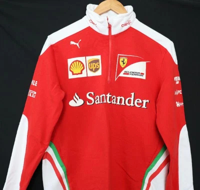 Ferrari F1 Puma Half-Zip Sweatshirt Red Size S Team Scuderia Shell UPS Rare - Image 1 of 4