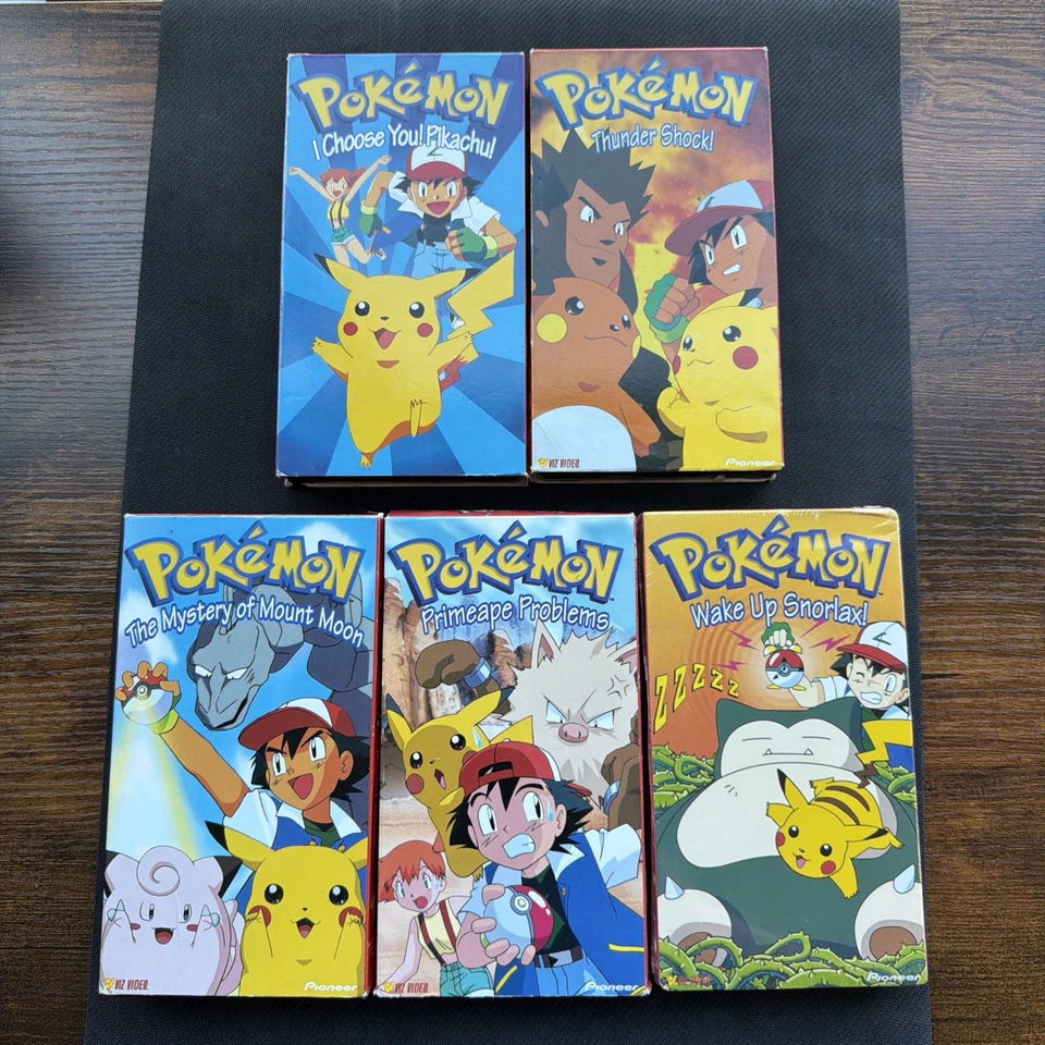5 Pokemon Original Show VHS Lot (including Episode 1!) - Image 1 of 1