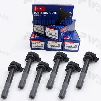 6PCS Ignition Coils For DENSO 1999-2011 Honda Acura 3.0L 3.2 3.5 3.7L 099700-061 Foto 1 de 4