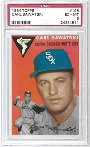1954 Topps #198 ~ CARL SAWATSKI ~ Chicago White Sox ~ PSA 6 EX-MT - Picture 1 of 2
