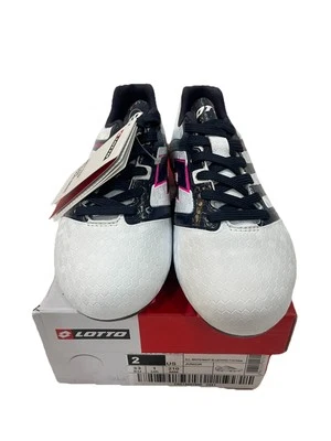 Botines de fútbol para niñas Lotto Maestro 700 IV FG Jr talla 2 blanco rosa con cordones nuevos Foto 1 de 4