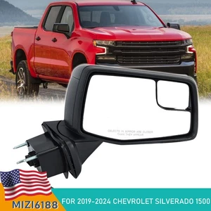 For 2019-2024 Chevrolet Silverado 1500 Truck Mirror Passenger Right Side Heated - Picture 1 of 9