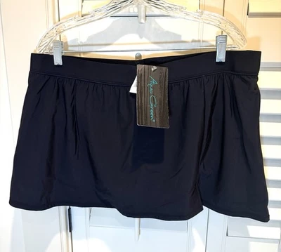 Traje de baño verde aguamarina para mujer negro talla 20/22 falda corta acento abertura nuevo con etiquetas Foto 1 de 4