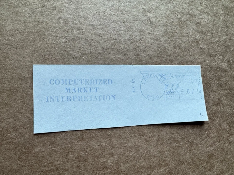 US Computer Thematic Meter Cut Piece (10) 1980s Computerized Market Interpret - Image 1 of 1