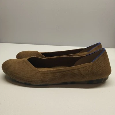 ROTHY'S The Flat Talla 11 Marrón Tejido Versátil Silencioso Lujo Atemporal Minimalista  Foto 1 de 4