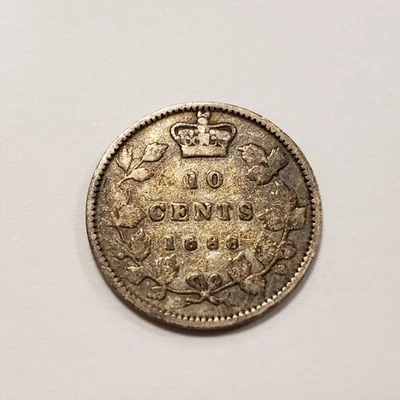 1888 Canada 10 Cents Silver .0691 ASW - KM3 - SKU-Q2701 - Image 1 of 4