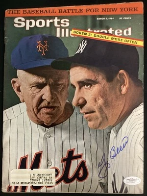 Yogi Berra Signed Sports Illustrated 3/2/1964 Yankees Autograph Stengel PSA/DNA - Image 1 of 4