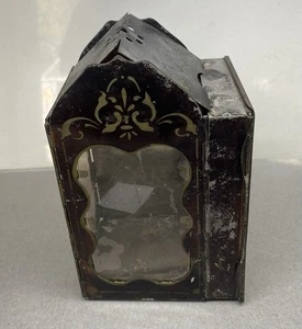 Antique Folding Candle Lamp Lantern~ Civil War Era~ Minors Patent ~ Tin - Picture 1 of 16