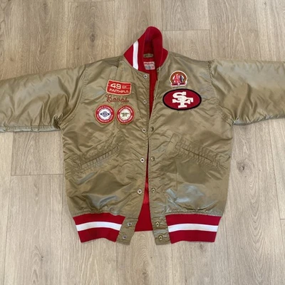 CHAQUETA SF 49ERS VINTAGE WILSON 38 DORADA BORDADA Con Parches Talla 38 Foto 1 de 4
