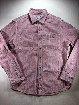 Camisa CONVERSE Abotonada Manga Larga Lino Mezcla Algodón Fibra Orgánica Para Hombres Med Foto 1 de 4