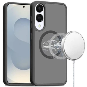 For Samsung S25 Edge Case Magnetic Circle Soft Touch Translucent +Tempered Glass - Picture 1 of 21