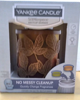 Yankee Candle - Scenterpiece - Melt Cup Warmer - Amber Leaves - Timer, LED - NEW - Image 1 of 4