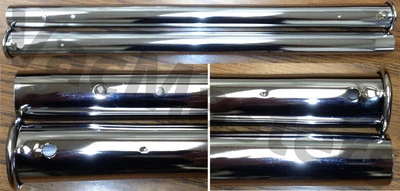 GENUINE Vacuflo central vacuum chrome button-lock wand; upper & lower set