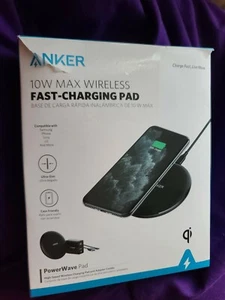 Anker PowerWave Wireless Charger Pad 10W QI Charging w/ Wall Charger for iPhone - Picture 1 of 3
