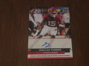 DALLAS TURNER 2022 Leaf Pro Set RED PARALLEL AUTO ROOKIE Alabama Tide OLB - Picture 1 of 2