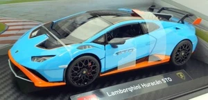 Rastar 1/18 Scale Diecast 63800 - Lamborghini Huracan STO - Blue/Orange - Picture 1 of 5