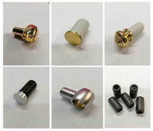 Reling Küche Ofen Herd Halter Endstück Messing Edelstahl für Rohr 20mm - Bild 1 von 18