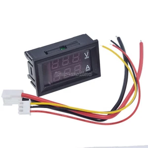 DC 100V 10A Voltmeter Ammeter Red LED Panel Amp Dual Digital Volt Meter Gauge - Bild 1 von 4