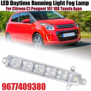 DRL 6-LED Daytime Running Light Lamp For Citroen C1 Peugeot 107 108 9677409380 - Picture 1 of 20