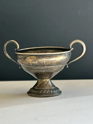 Antiguo azucarero de ley Schweitzer Silver Co ponderado Nueva York Foto 1 de 4