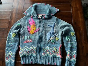 ANTHROPOLOGIE Wendy Würzburger Save The Whales Strickjacke Pullover Größe Medium - Bild 1 von 19
