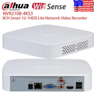 Dahua 8Ch NVR2108-4KS3 Smart 1U 1HDD 12MP Videoregistratore di Rete Sorveglianza US - Foto 1 di 4