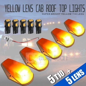Kit de 5 piezas de luces de marcha marcadores de marcha marcadores de cabina SUV amarillos LED para techo - Imagen 1 de 1