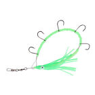 350mm Simulation Octopus Squid Swivels String Hooks With Steel Wire 360° GOF