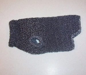 Crochet Black & Gray Dog Sweater for Small Pet - Picture 1 of 3