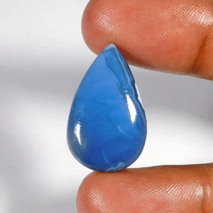 Venta al por mayor 12,30 quilates. Piedra preciosa suelta cabujón de pera de ópalo azul natural único - Imagen 1 de 3