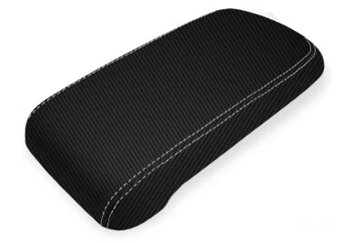 Fits 2015-2019 Chevrolet Colorado Carbon Fiber Console Lid Cover White Stitch - Изображение 1 из 4